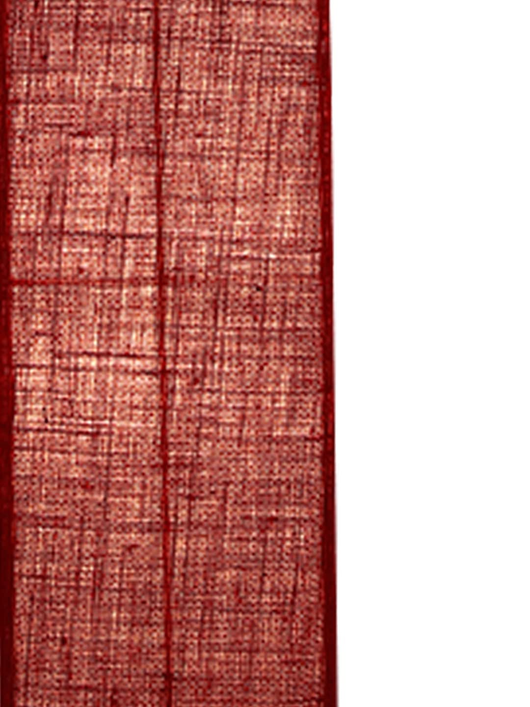 Maroon Jute Square Shade Floor lamp with Wood Base .(Maroon,Jute)