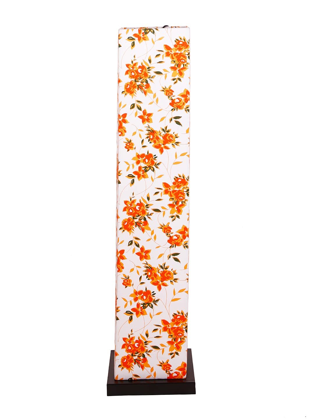 Multicolor Square Cotton Shade Floor lamp with Black Iron Base D684