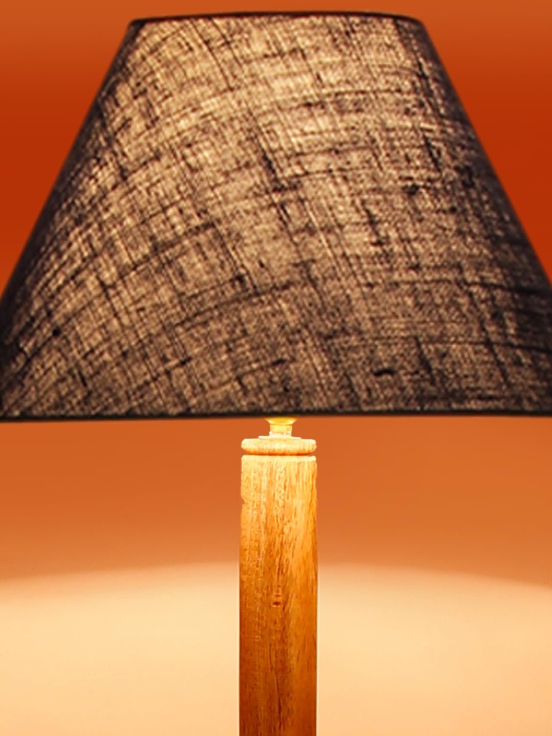 Blue Jute Wooden Floor Shelf Lamp -31-(14x55.75inches) -