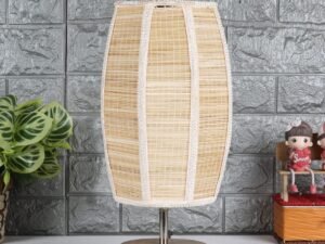 Wood Table lamp with Bamboo Shade(38)