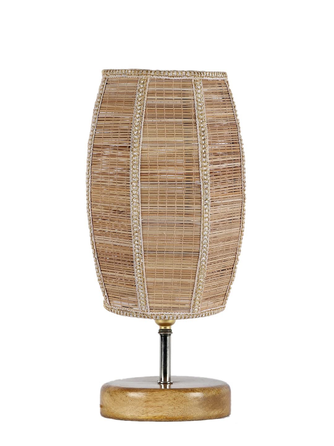 Wood Table lamp with Bamboo Shade(38)