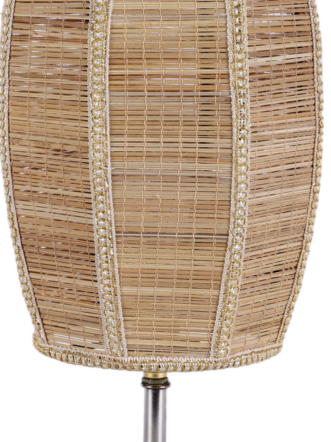 Wood Table lamp with Bamboo Shade(38)
