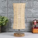 Wood Table lamp with Bamboo Shade(39)