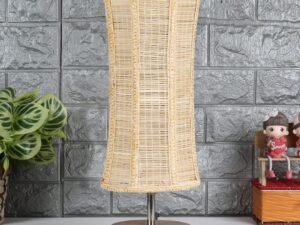 Wood Table lamp with Bamboo Shade(39)