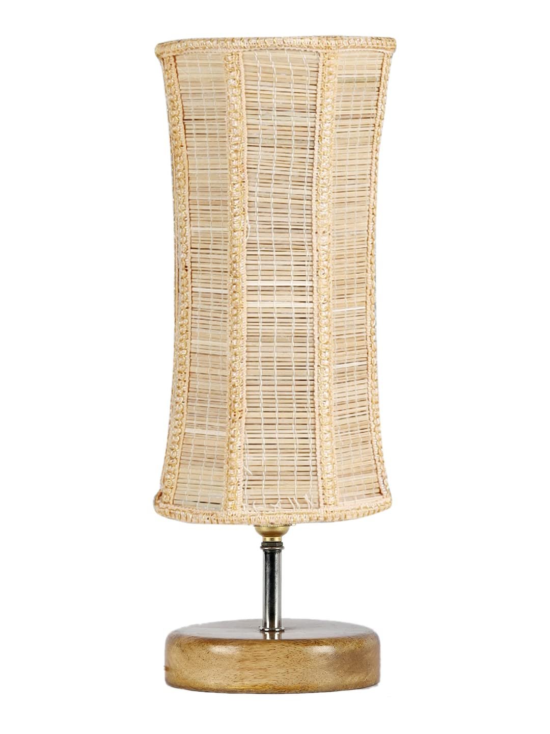 Wood Table lamp with Bamboo Shade(39)