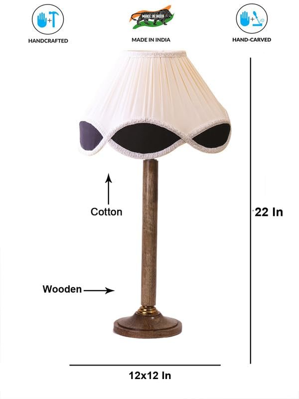 Multicolor Table Lamp | Artistic Mosaic Glass with Sturdy Wood Base | Decorative Ambient Light for Home D�cor | Perfect Blend of Modern & Traditional Style - Model DBH89