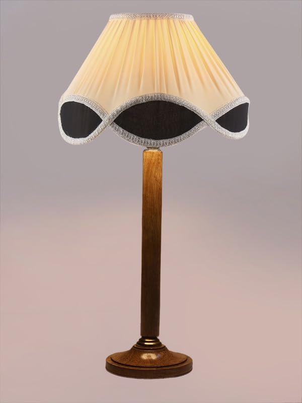 Multicolor Table Lamp | Artistic Mosaic Glass with Sturdy Wood Base | Decorative Ambient Light for Home D�cor | Perfect Blend of Modern & Traditional Style - Model DBH89