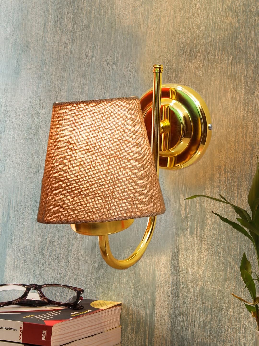 Multicolor Wall Lamp | Elegant Jute Material | Stylish Ambient Light for Home, Office, Living Room, Bedroom, Hallway | Modern Decorative Wall Sconce - Model DBS08