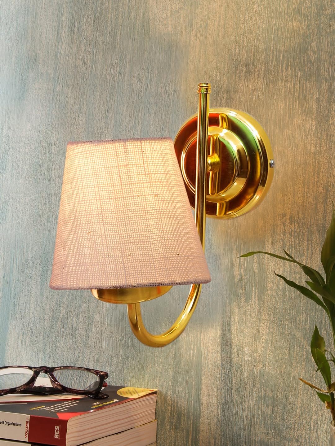 Multicolor Wall Lamp | Elegant Jute Material | Stylish Ambient Light for Home, Office, Living Room, Bedroom, Hallway | Modern Decorative Wall Sconce - Model DBS09