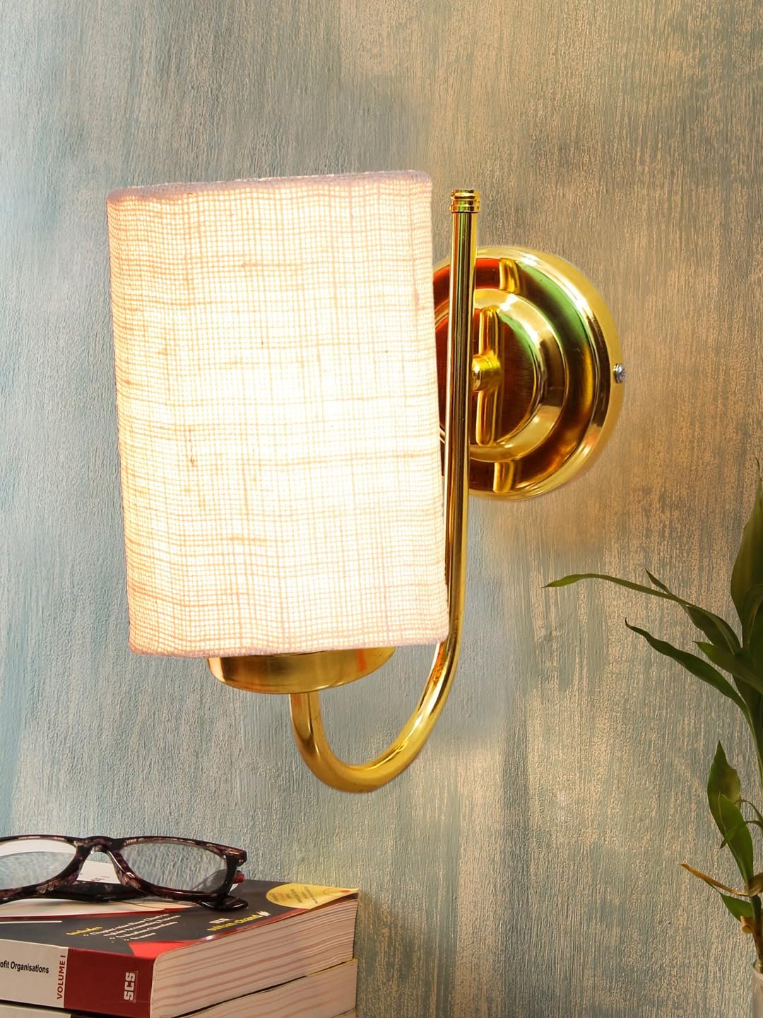 Multicolor Wall Lamp | Elegant Jute Material | Stylish Ambient Light for Home, Office, Living Room, Bedroom, Hallway | Modern Decorative Wall Sconce - Model DBS24