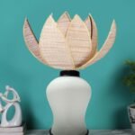 Multicolor Table Lamp | Artistic Mosaic Glass with Sturdy Wood Base | Decorative Ambient Light for Home D�cor | Perfect Blend of Modern & Traditional Style – Model DDG100