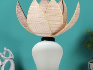 Multicolor Table Lamp | Artistic Mosaic Glass with Sturdy Wood Base | Decorative Ambient Light for Home D�cor | Perfect Blend of Modern & Traditional Style - Model DDG100
