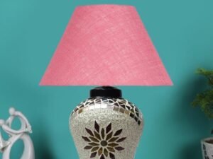 Multicolor Table Lamp | Artistic Mosaic Glass with Sturdy Wood Base | Decorative Ambient Light for Home D�cor | Perfect Blend of Modern & Traditional Style - Model DDG59