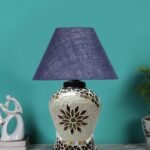 Multicolor Table Lamp | Artistic Mosaic Glass with Sturdy Wood Base | Decorative Ambient Light for Home D�cor | Perfect Blend of Modern & Traditional Style – Model DDG61