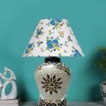 Multicolor Table Lamp | Artistic Mosaic Glass with Sturdy Wood Base | Decorative Ambient Light for Home D�cor | Perfect Blend of Modern & Traditional Style – Model DDG62