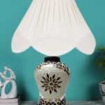 Multicolor Table Lamp | Artistic Mosaic Glass with Sturdy Wood Base | Decorative Ambient Light for Home D�cor | Perfect Blend of Modern & Traditional Style – Model DDG65