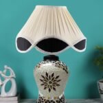 Multicolor Table Lamp | Artistic Mosaic Glass with Sturdy Wood Base | Decorative Ambient Light for Home D�cor | Perfect Blend of Modern & Traditional Style – Model DDG68