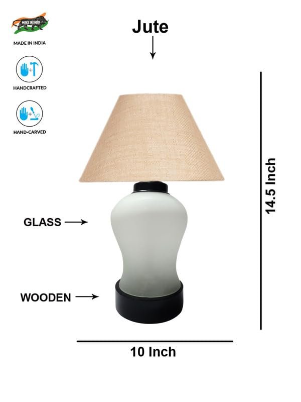 Multicolor Table Lamp | Artistic Mosaic Glass with Sturdy Wood Base | Decorative Ambient Light for Home D�cor | Perfect Blend of Modern & Traditional Style - Model DDG83