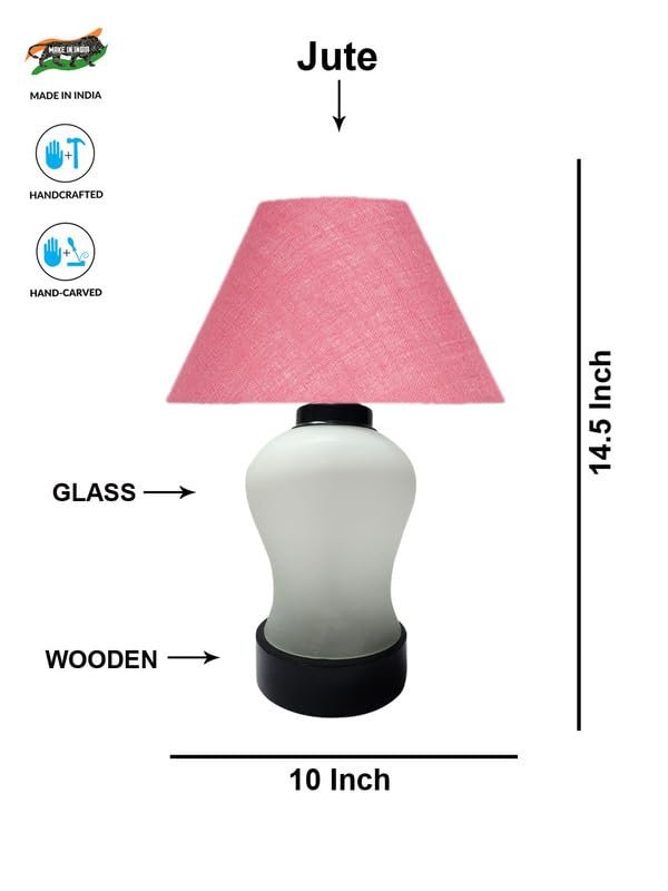 Multicolor Table Lamp | Artistic Mosaic Glass with Sturdy Wood Base | Decorative Ambient Light for Home D�cor | Perfect Blend of Modern & Traditional Style - Model DDG84