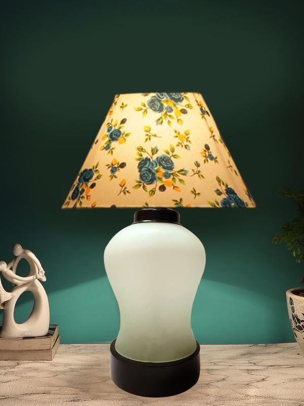 Multicolor Table Lamp | Artistic Mosaic Glass with Sturdy Wood Base | Decorative Ambient Light for Home D�cor | Perfect Blend of Modern & Traditional Style - Model DDG87