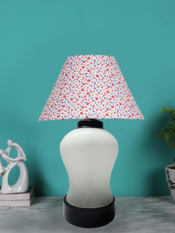 Multicolor Table Lamp | Artistic Mosaic Glass with Sturdy Wood Base | Decorative Ambient Light for Home D�cor | Perfect Blend of Modern & Traditional Style - Model DDG89