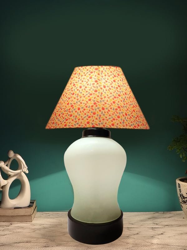 Multicolor Table Lamp | Artistic Mosaic Glass with Sturdy Wood Base | Decorative Ambient Light for Home D�cor | Perfect Blend of Modern & Traditional Style - Model DDG89