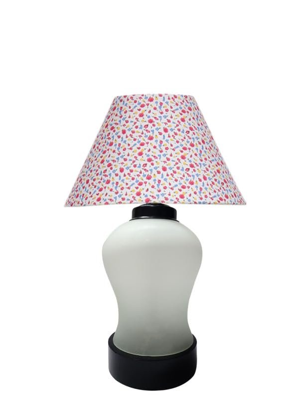 Multicolor Table Lamp | Artistic Mosaic Glass with Sturdy Wood Base | Decorative Ambient Light for Home D�cor | Perfect Blend of Modern & Traditional Style - Model DDG89