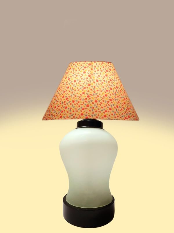 Multicolor Table Lamp | Artistic Mosaic Glass with Sturdy Wood Base | Decorative Ambient Light for Home D�cor | Perfect Blend of Modern & Traditional Style - Model DDG89