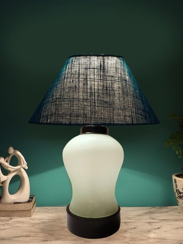 Multicolor Table Lamp | Artistic Mosaic Glass with Sturdy Wood Base | Decorative Ambient Light for Home D�cor | Perfect Blend of Modern & Traditional Style - Model DDG94