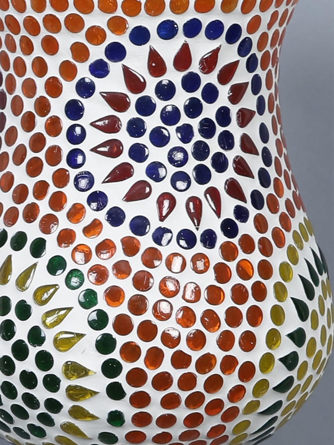 Antique Metal Fish Wall Lamp with Multicolor Mosaic Glass -AF(8.5x4.5x14 Inches)