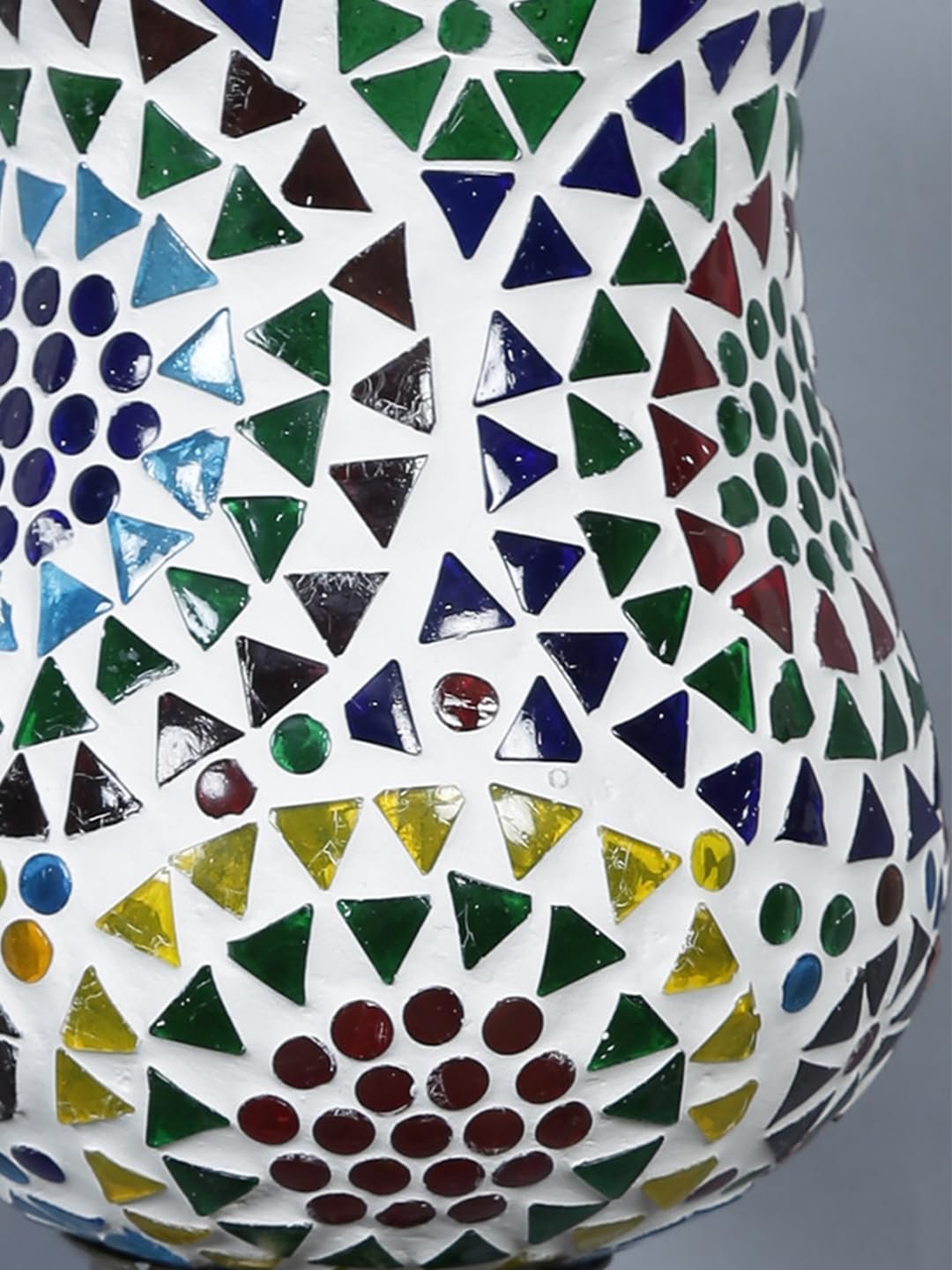 Antique Metal Fish Wall Lamp with Multicolor Mosaic Glass -AH(8.5x4.5x14 Inches)