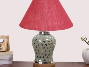 Multicolor Table Lamp | Artistic Mosaic Glass with Sturdy Wood Base | Decorative Ambient Light for Home D�cor | Perfect Blend of Modern & Traditional Style - Model DG134