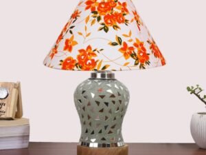 Multicolor Table Lamp | Artistic Mosaic Glass with Sturdy Wood Base | Decorative Ambient Light for Home D�cor | Perfect Blend of Modern & Traditional Style - Model DG139