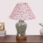 Multicolor Table Lamp | Artistic Mosaic Glass with Sturdy Wood Base | Decorative Ambient Light for Home D�cor | Perfect Blend of Modern & Traditional Style – Model DG140