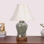 Multicolor Table Lamp | Artistic Mosaic Glass with Sturdy Wood Base | Decorative Ambient Light for Home D�cor | Perfect Blend of Modern & Traditional Style – Model DG141