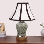 Multicolor Table Lamp | Artistic Mosaic Glass with Sturdy Wood Base | Decorative Ambient Light for Home D�cor | Perfect Blend of Modern & Traditional Style – Model DG142