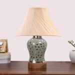 Multicolor Table Lamp | Artistic Mosaic Glass with Sturdy Wood Base | Decorative Ambient Light for Home D�cor | Perfect Blend of Modern & Traditional Style – Model DG144