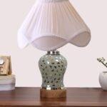Multicolor Table Lamp | Artistic Mosaic Glass with Sturdy Wood Base | Decorative Ambient Light for Home D�cor | Perfect Blend of Modern & Traditional Style – Model DG147