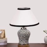 Multicolor Table Lamp | Artistic Mosaic Glass with Sturdy Wood Base | Decorative Ambient Light for Home D�cor | Perfect Blend of Modern & Traditional Style – Model DG157