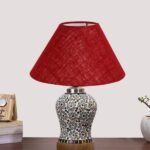 Multicolor Table Lamp | Artistic Mosaic Glass with Sturdy Wood Base | Decorative Ambient Light for Home D�cor | Perfect Blend of Modern & Traditional Style – Model DG160