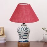 Multicolor Table Lamp | Artistic Mosaic Glass with Sturdy Wood Base | Decorative Ambient Light for Home D�cor | Perfect Blend of Modern & Traditional Style – Model DG184