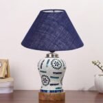 Multicolor Table Lamp | Artistic Mosaic Glass with Sturdy Wood Base | Decorative Ambient Light for Home D�cor | Perfect Blend of Modern & Traditional Style – Model DG187