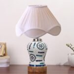 Multicolor Table Lamp | Artistic Mosaic Glass with Sturdy Wood Base | Decorative Ambient Light for Home D�cor | Perfect Blend of Modern & Traditional Style – Model DG197