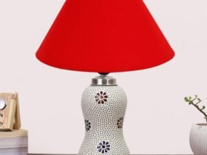 Multicolor Table Lamp | Artistic Mosaic Glass with Sturdy Wood Base | Decorative Ambient Light for Home D�cor | Perfect Blend of Modern & Traditional Style - Model DG253