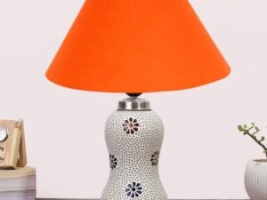 Multicolor Table Lamp | Artistic Mosaic Glass with Sturdy Wood Base | Decorative Ambient Light for Home D�cor | Perfect Blend of Modern & Traditional Style - Model DG254