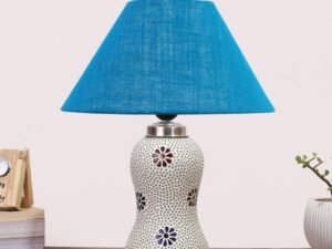 Multicolor Table Lamp | Artistic Mosaic Glass with Sturdy Wood Base | Decorative Ambient Light for Home D�cor | Perfect Blend of Modern & Traditional Style - Model DG261