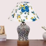 Multicolor Table Lamp | Artistic Mosaic Glass with Sturdy Wood Base | Decorative Ambient Light for Home D�cor | Perfect Blend of Modern & Traditional Style – Model DG313