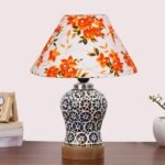Multicolor Table Lamp | Artistic Mosaic Glass with Sturdy Wood Base | Decorative Ambient Light for Home D�cor | Perfect Blend of Modern & Traditional Style – Model DG314