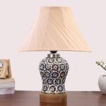 Multicolor Table Lamp | Artistic Mosaic Glass with Sturdy Wood Base | Decorative Ambient Light for Home D�cor | Perfect Blend of Modern & Traditional Style – Model DG319