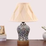 Multicolor Table Lamp | Artistic Mosaic Glass with Sturdy Wood Base | Decorative Ambient Light for Home D�cor | Perfect Blend of Modern & Traditional Style – Model DG320